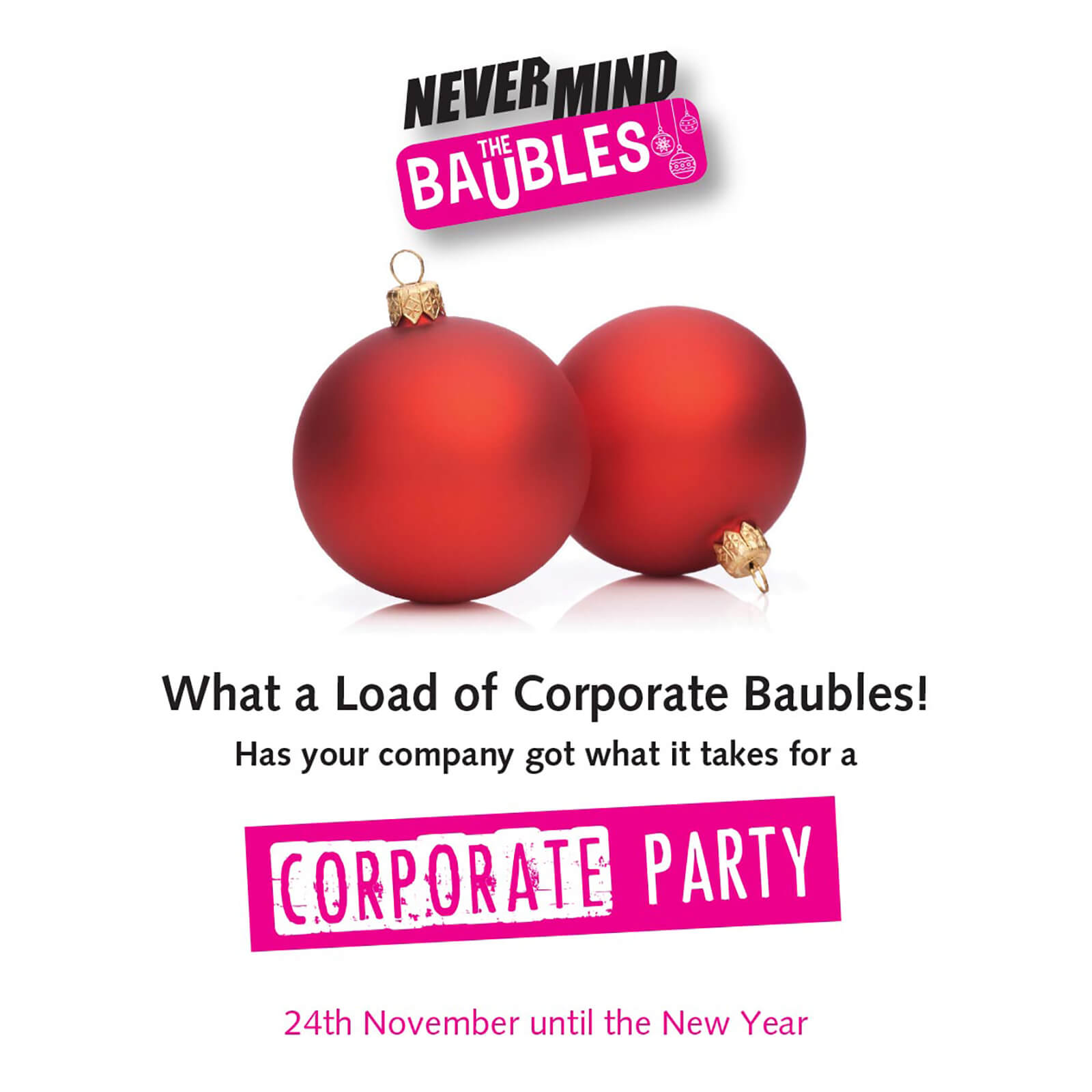 Never mind the baubles Poster