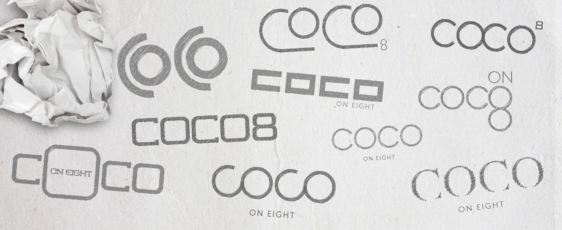 COCO ON EIGHT logo development